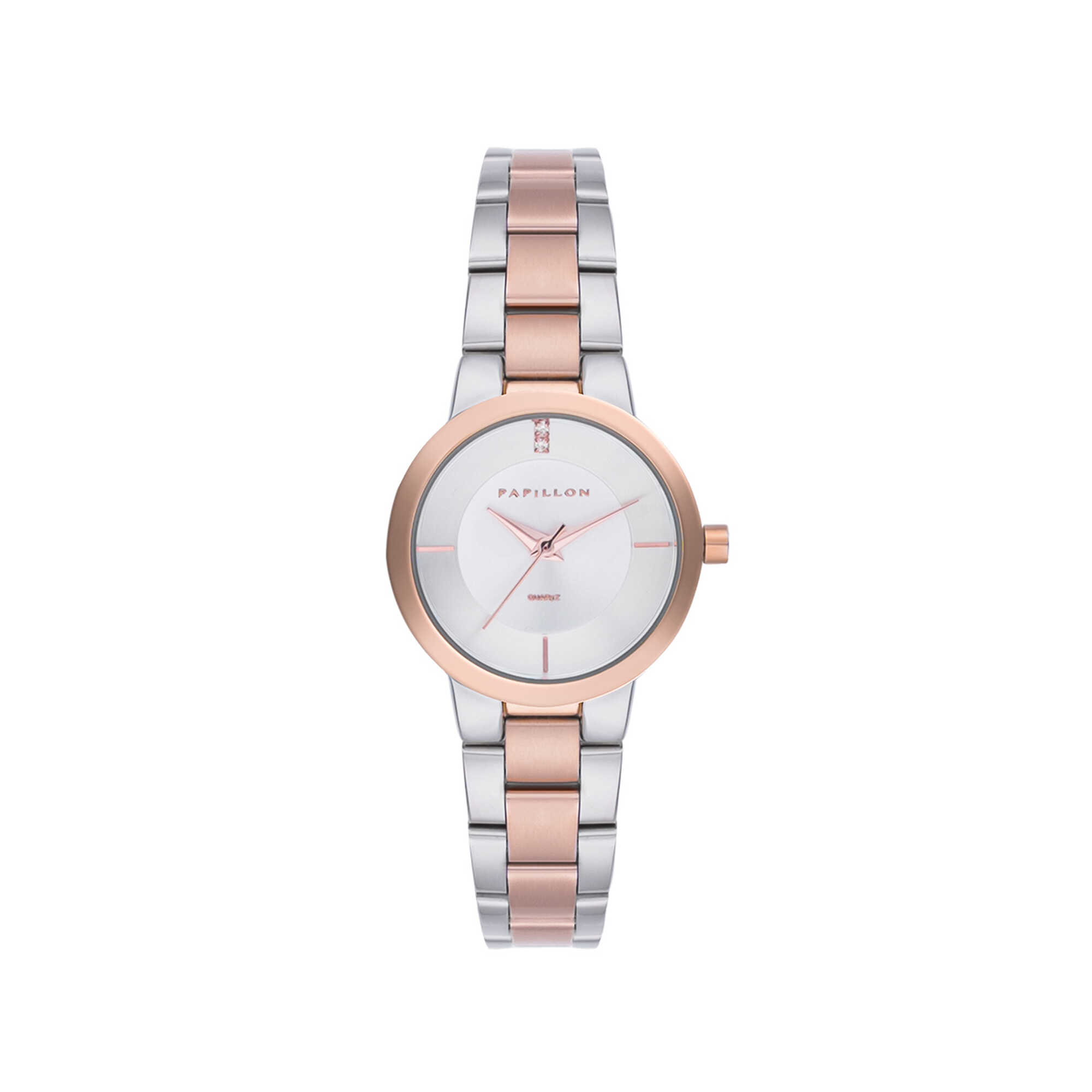 Steel PAPILLON Watch Silver & Rose Gold