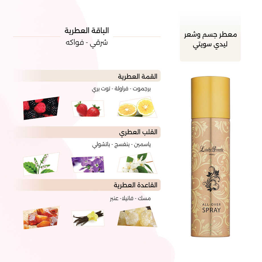 معطر جسم و شعر ليدي سويتي من رينج