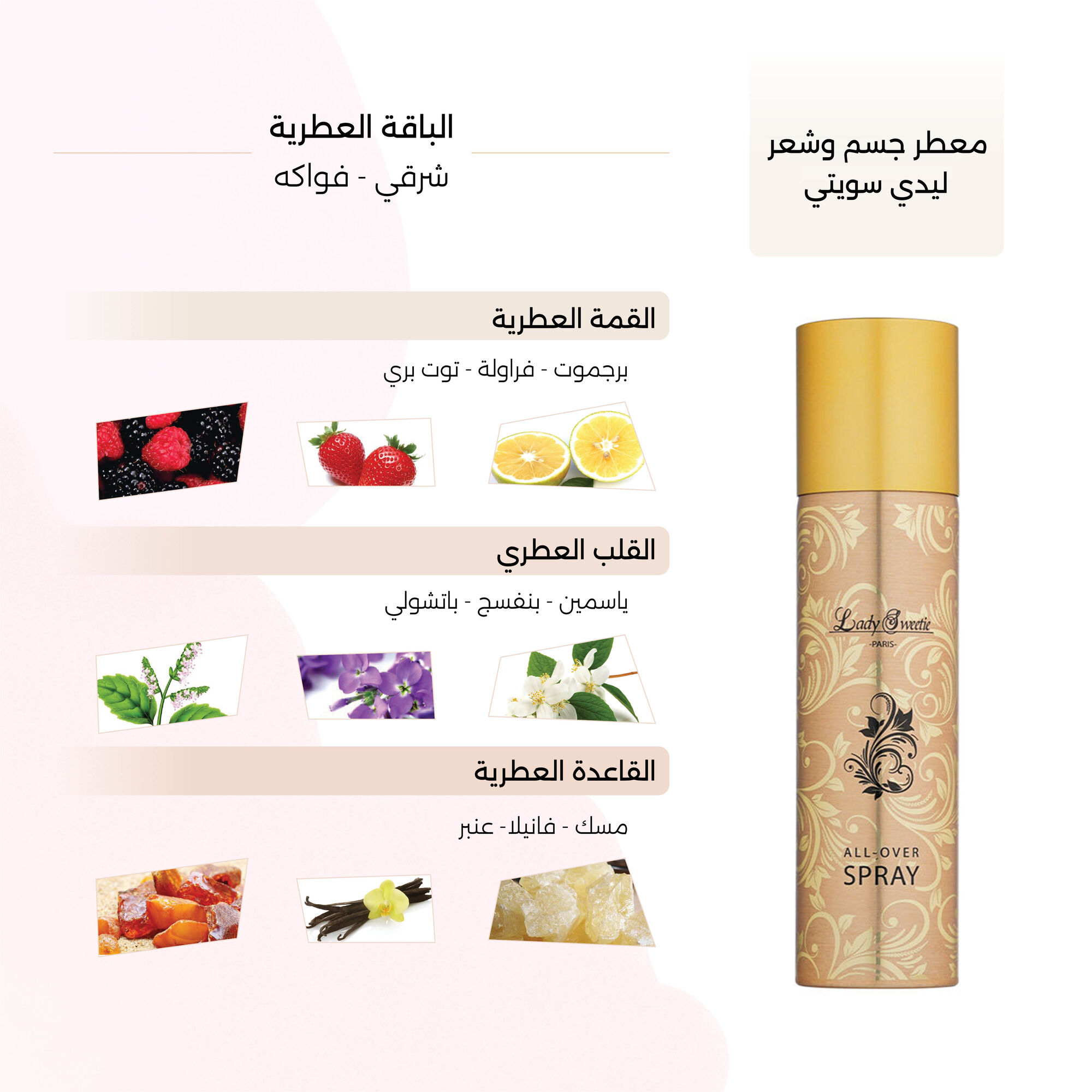 معطر جسم و شعر ليدي سويتي من رينج