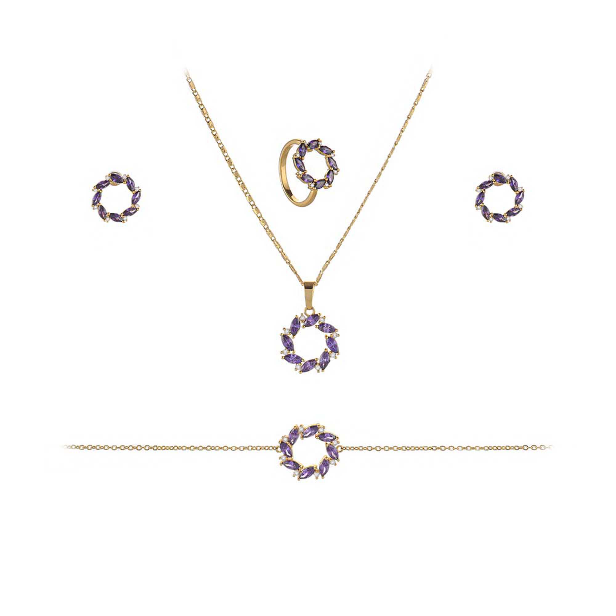 Papillon Accessories Gift Set Gold 4 Pieces