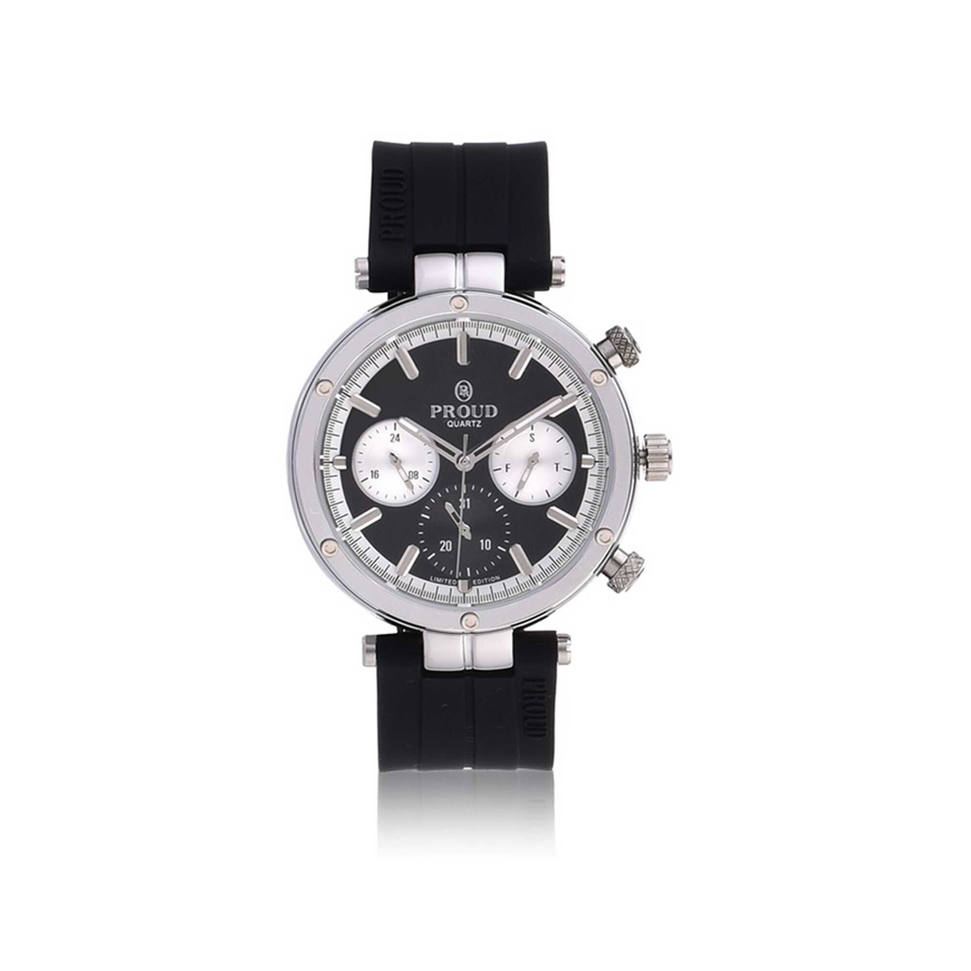 Proud Rubber Silver Men&rsquo;s Watch - STF-19PR015