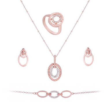 Papillon Accessories Gift Set Rose Gold 4 Pieces