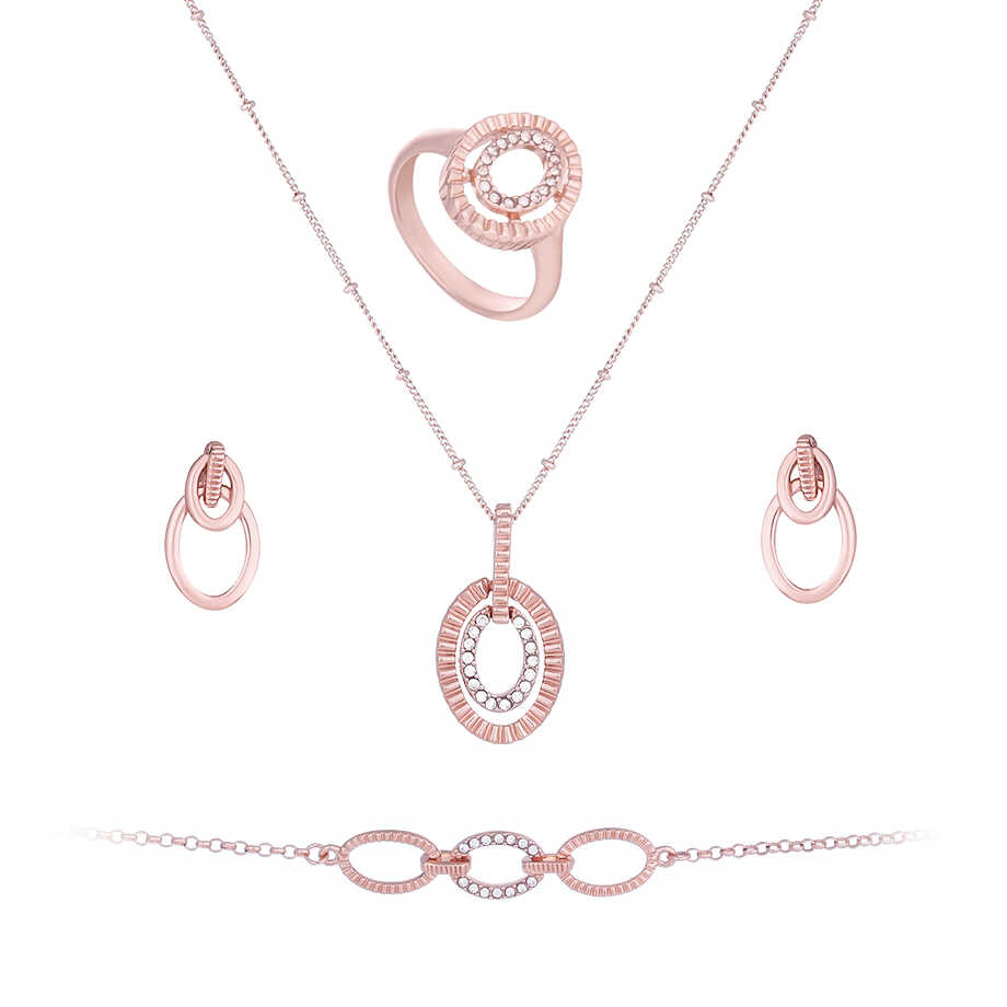 Papillon Accessories Gift Set Rose Gold 4 Pieces