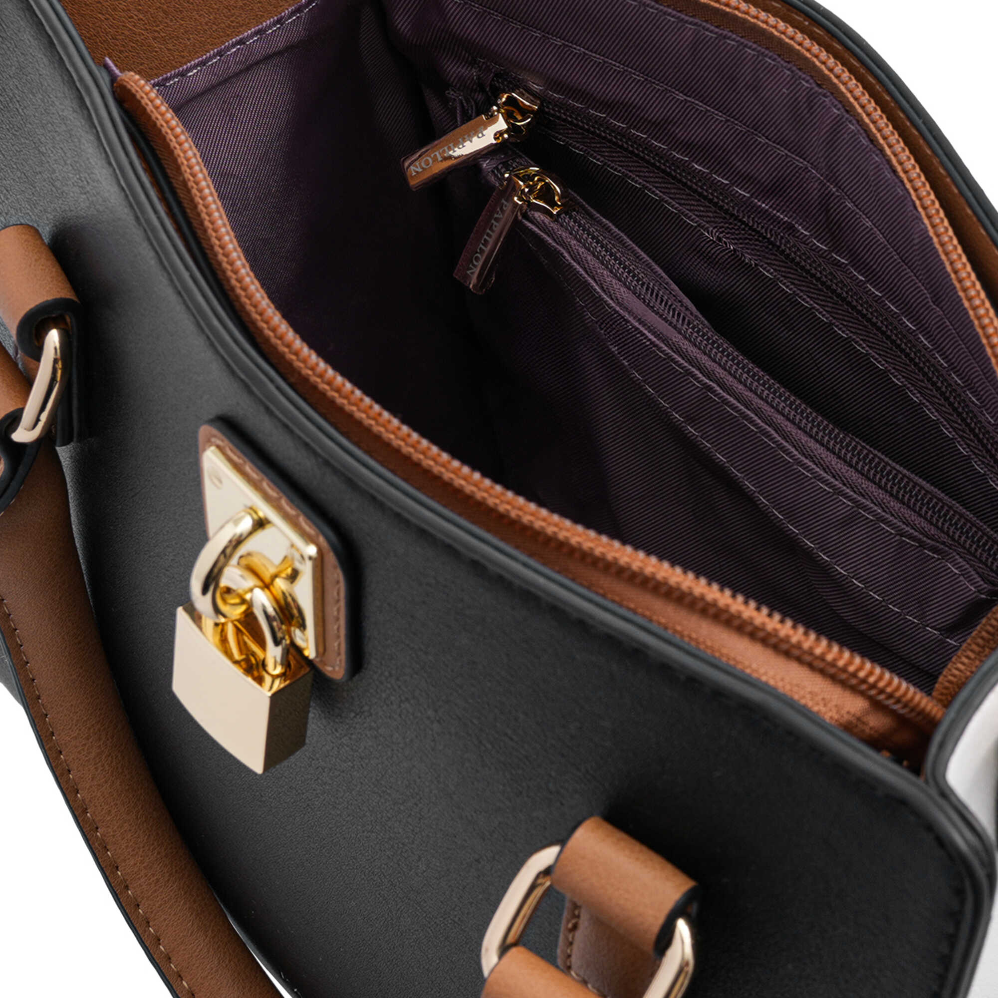 Papillon Handbag Black and Beige- Women&rsquo;s bags -NOR- 84298