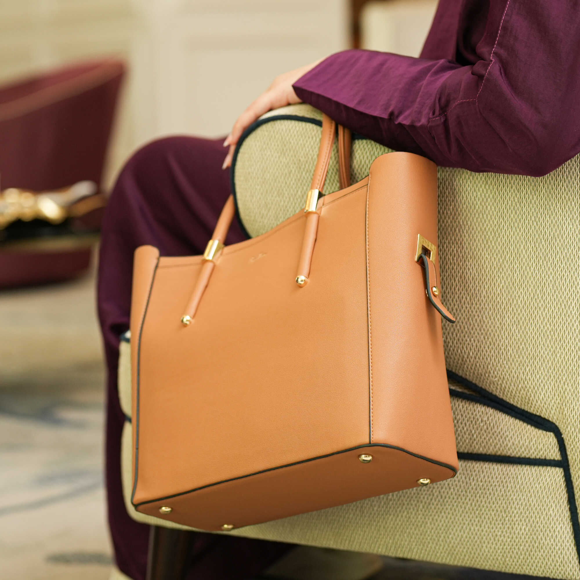 BR-SXSC72007 Papillon Handbag Camel - Female Bags
