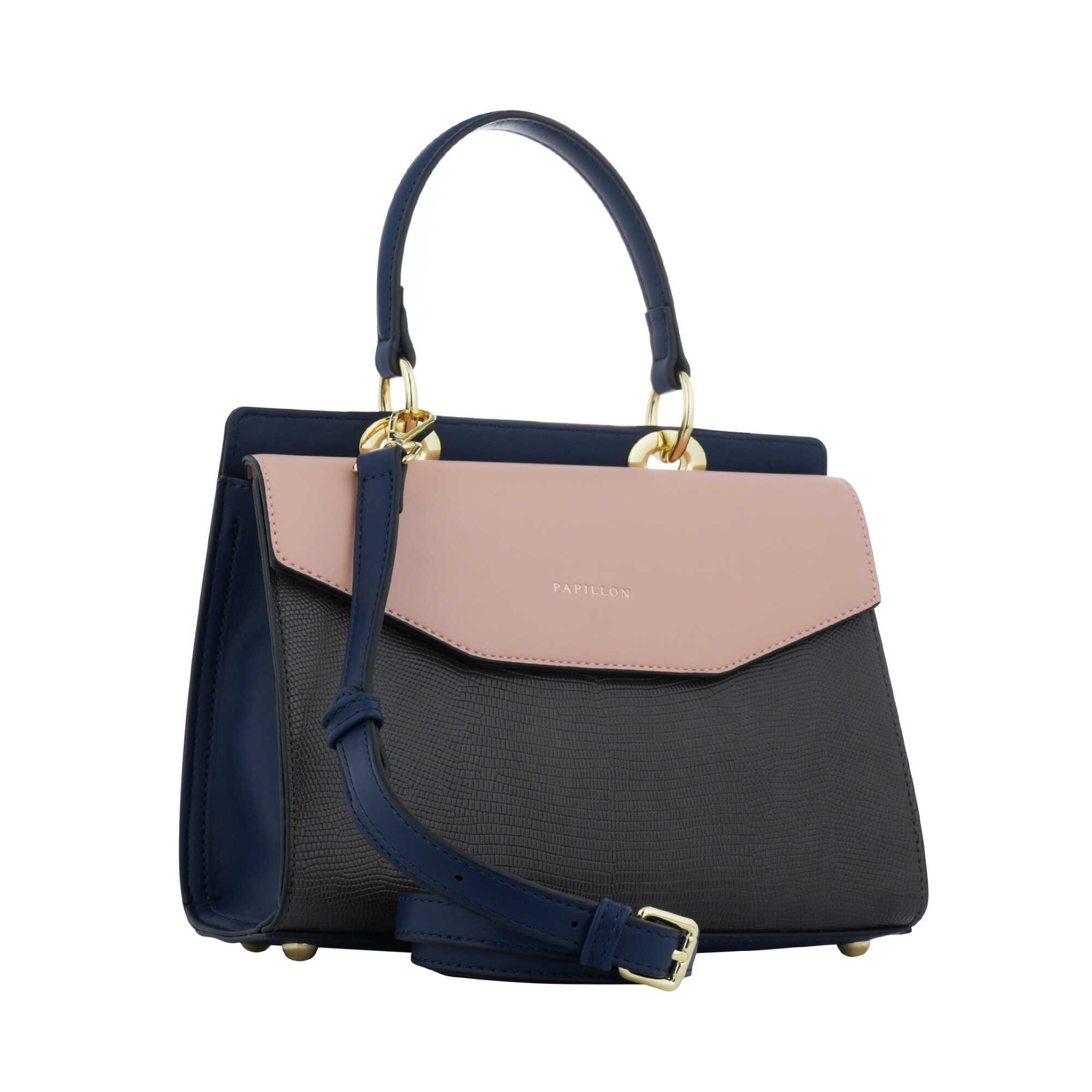 Papillon Bag Grey and Pink P23031B-M