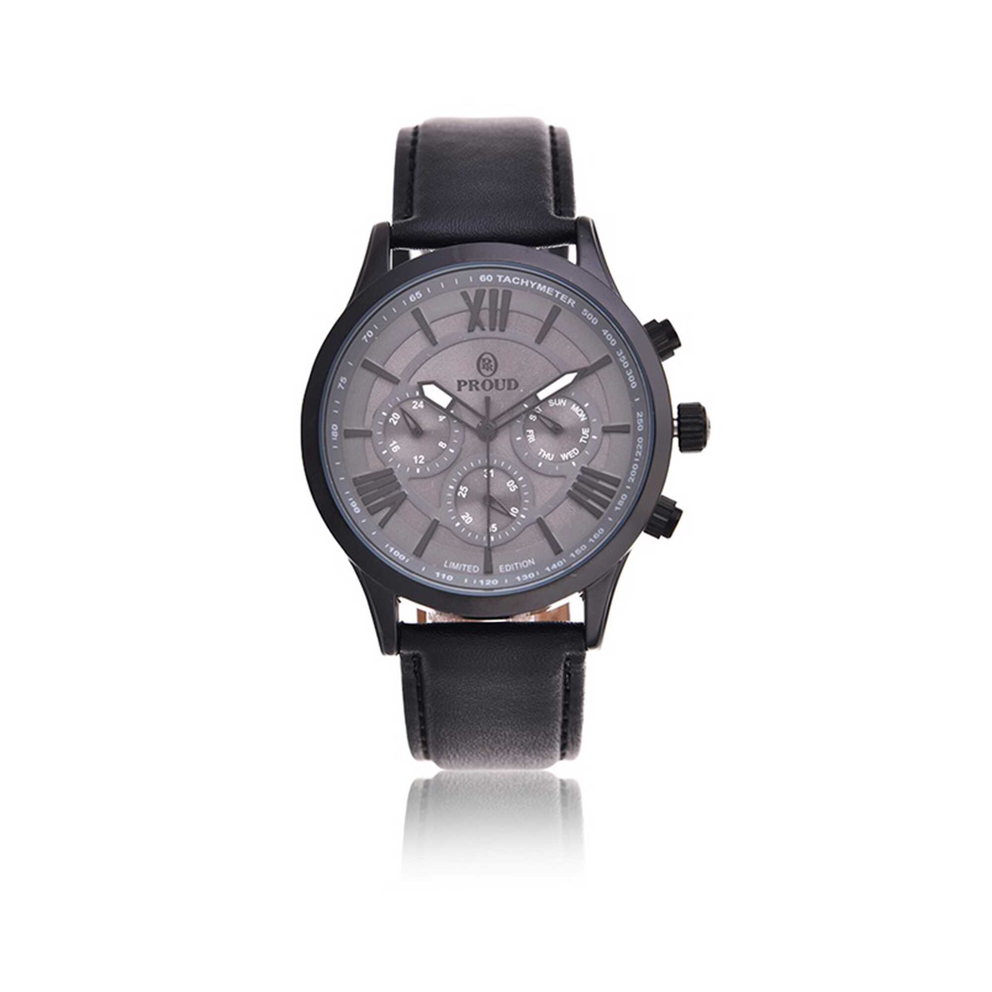 Proud Gray Leather Watch for Men S14878S