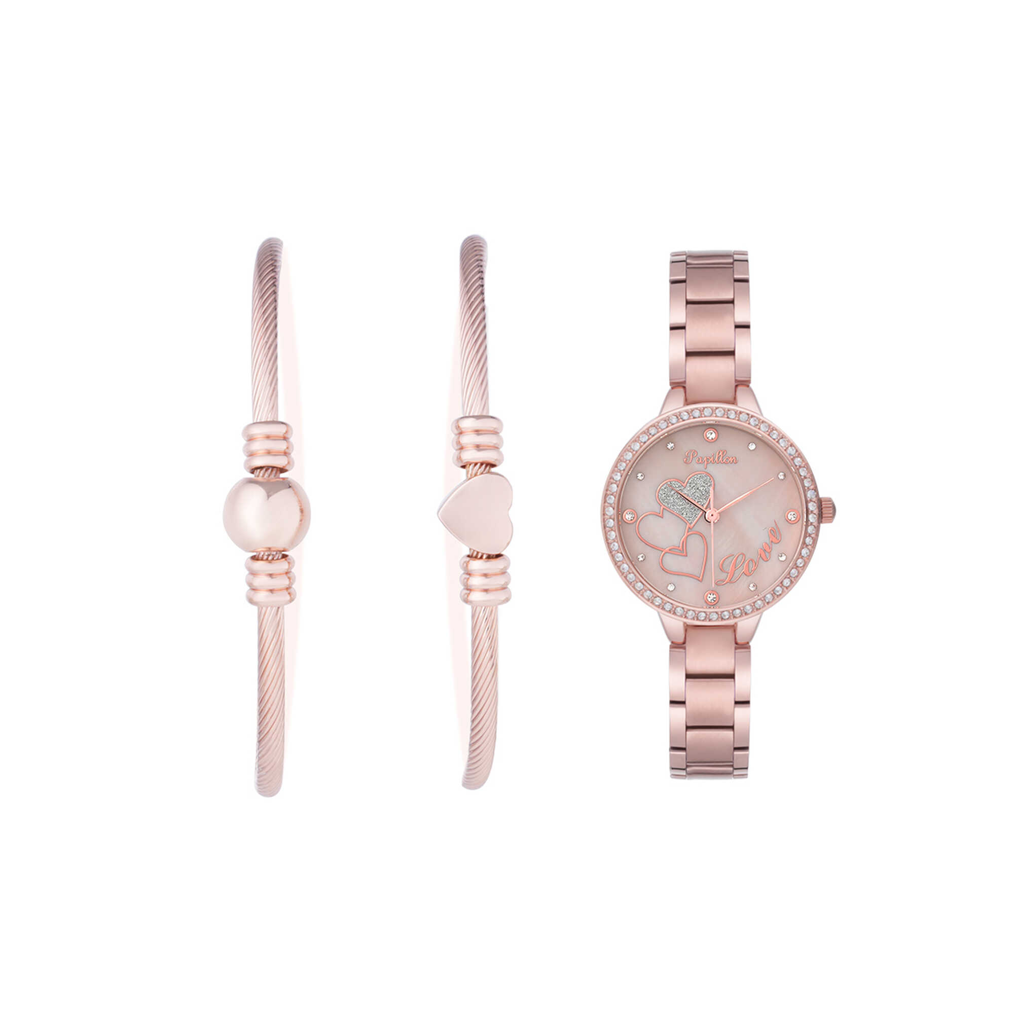 Papillon Accessories Gift Set Rose Gold 3 Pieces