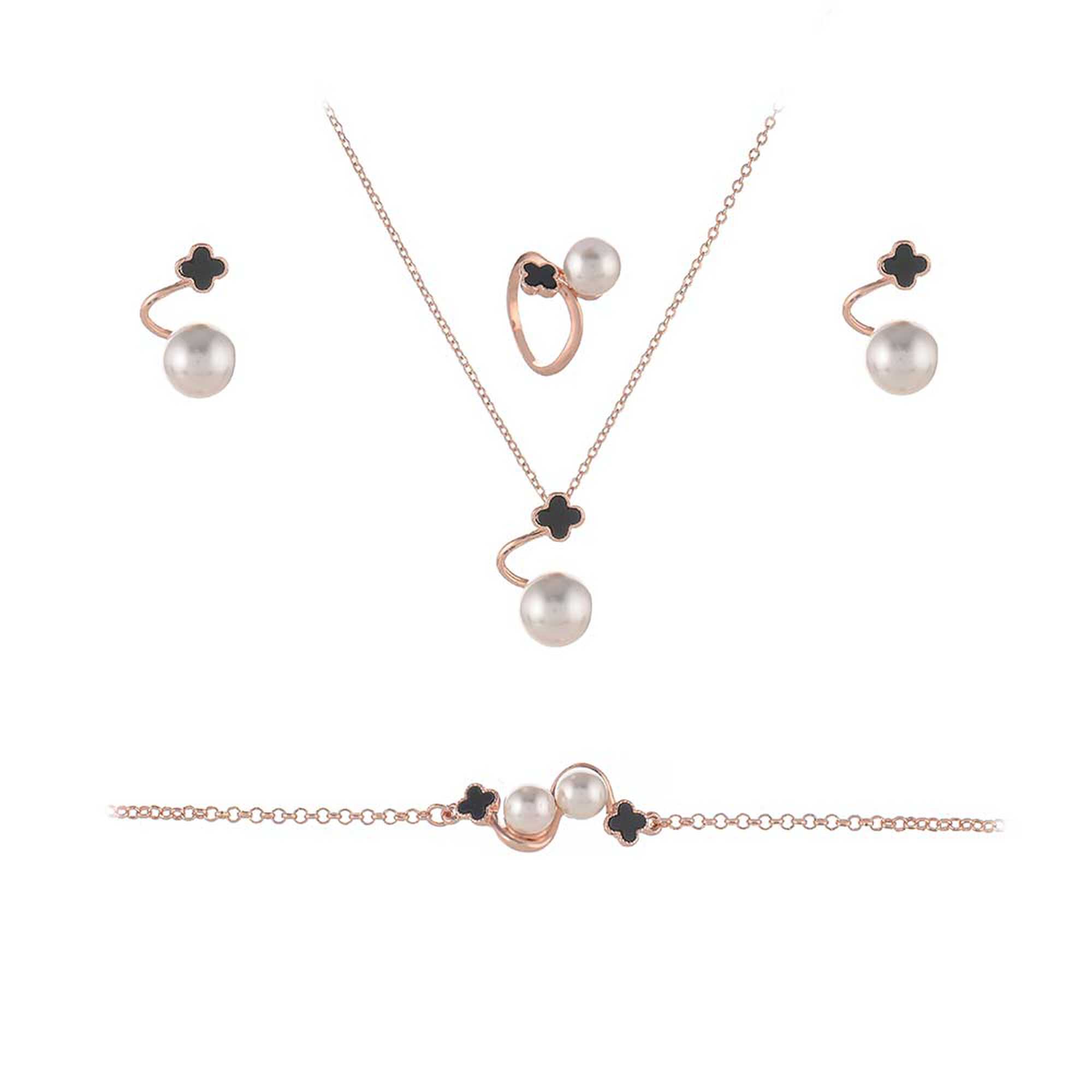 Papillon Accessories Gift Set Rose Gold 4 Pieces