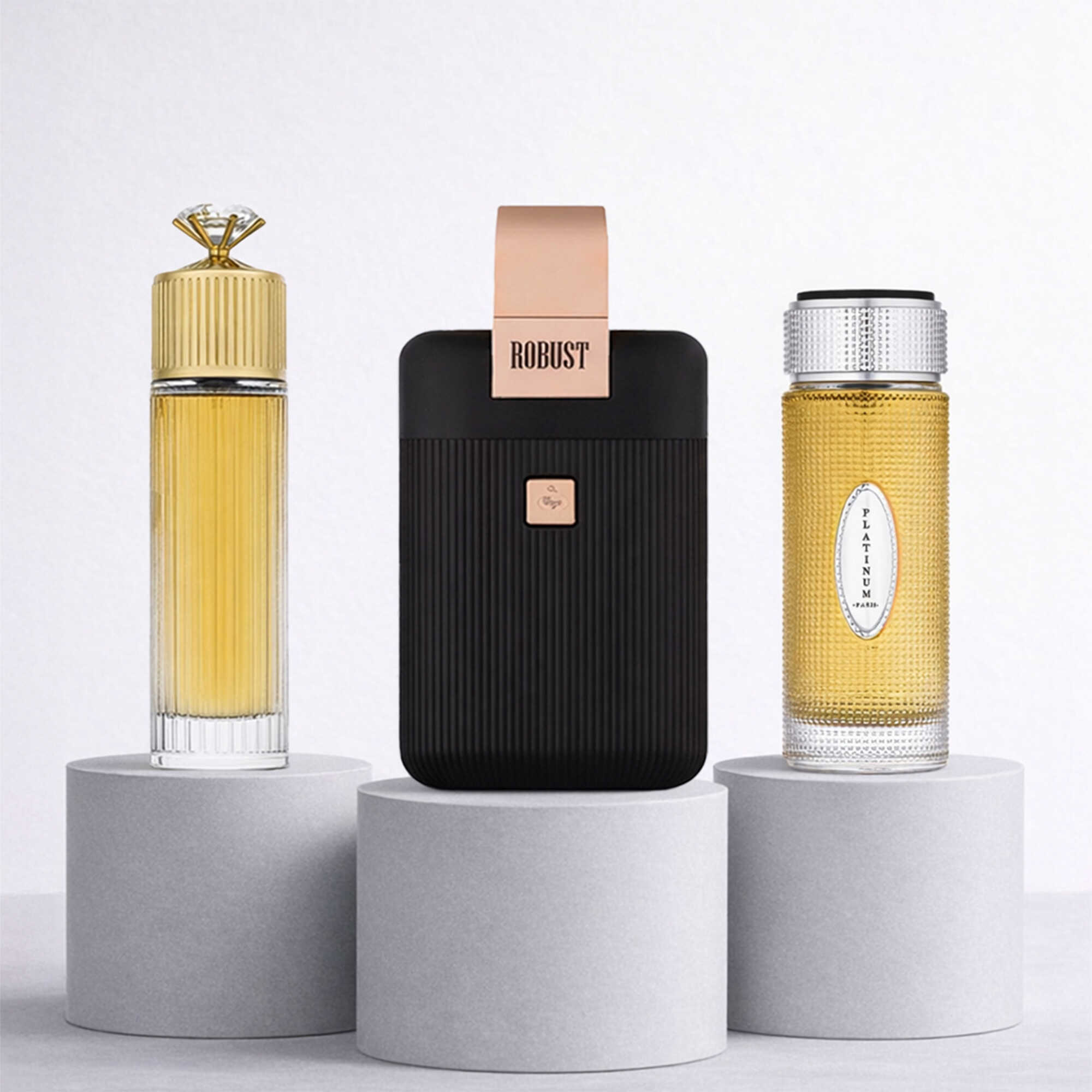 Signature Fragrance Collection (Rarity for Women 150 ml &ndash; Robust for Men 200 ml &ndash; Platinum for Men 150 ml)