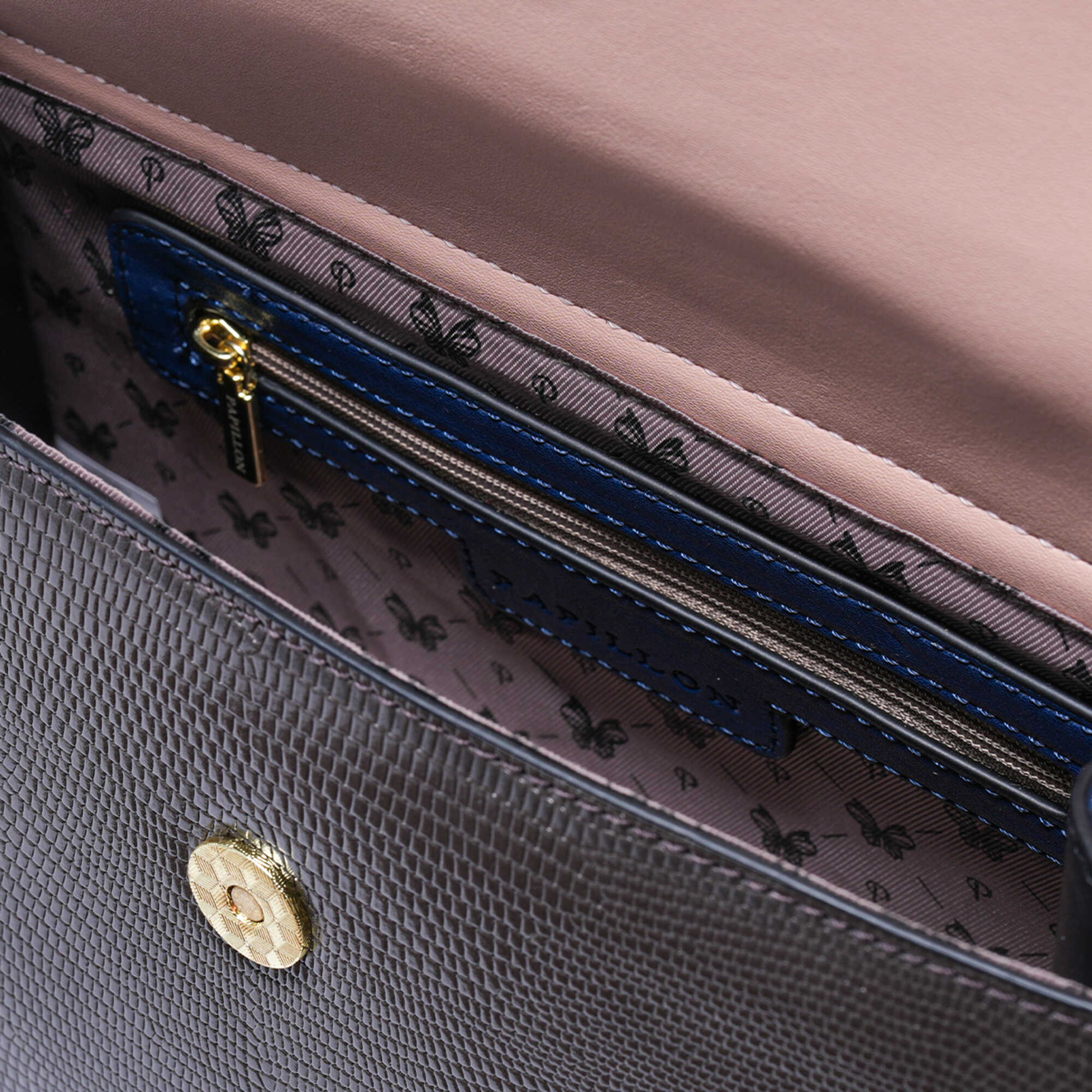 Papillon Bag Grey and Pink P23031B-M