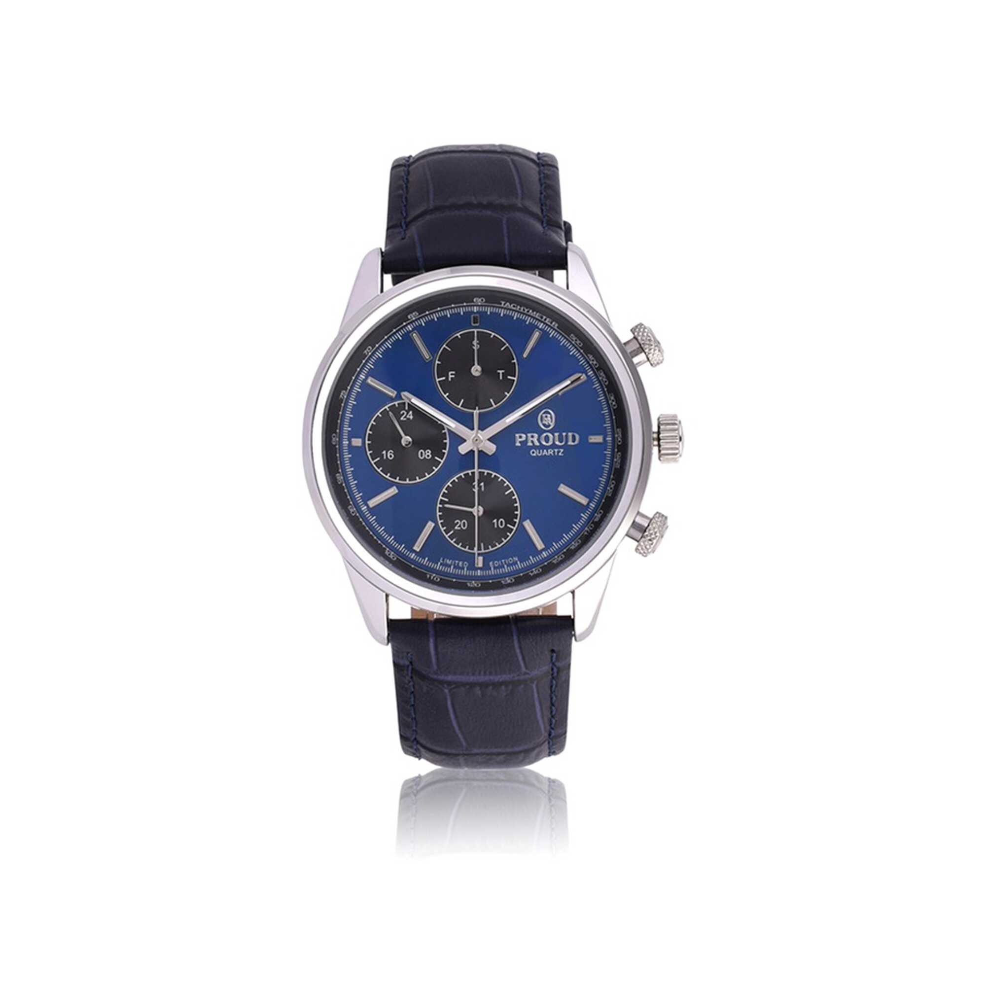 Proud leather silver men&rsquo;s Watch TF-19PR025
