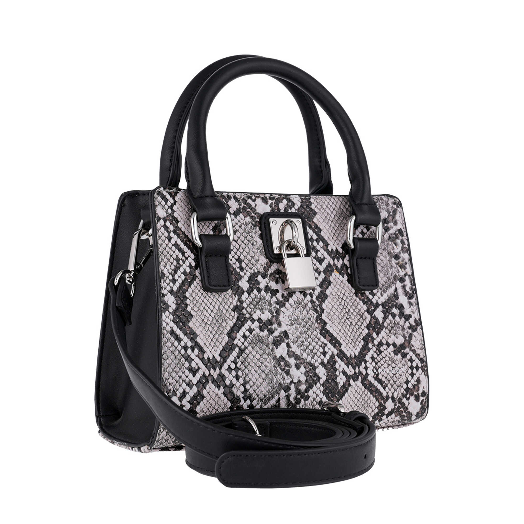Black Papillon bag with snake pattern NOR-81274E-3_S