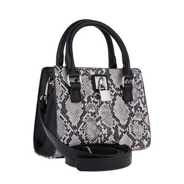 Black Papillon bag with snake pattern NOR-81274E-3_S