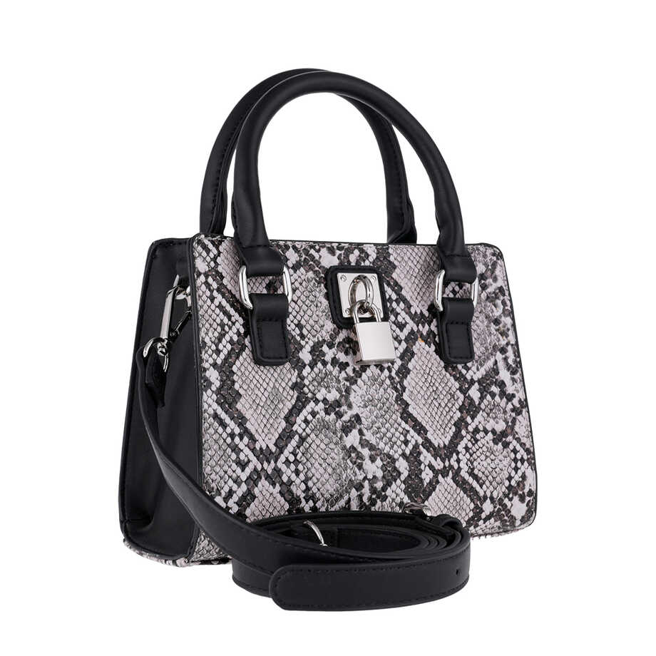 Black Papillon bag with snake pattern NOR-81274E-3_S