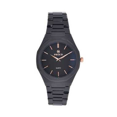 Proud Steel Black Men&rsquo;s Watch - SM-21024