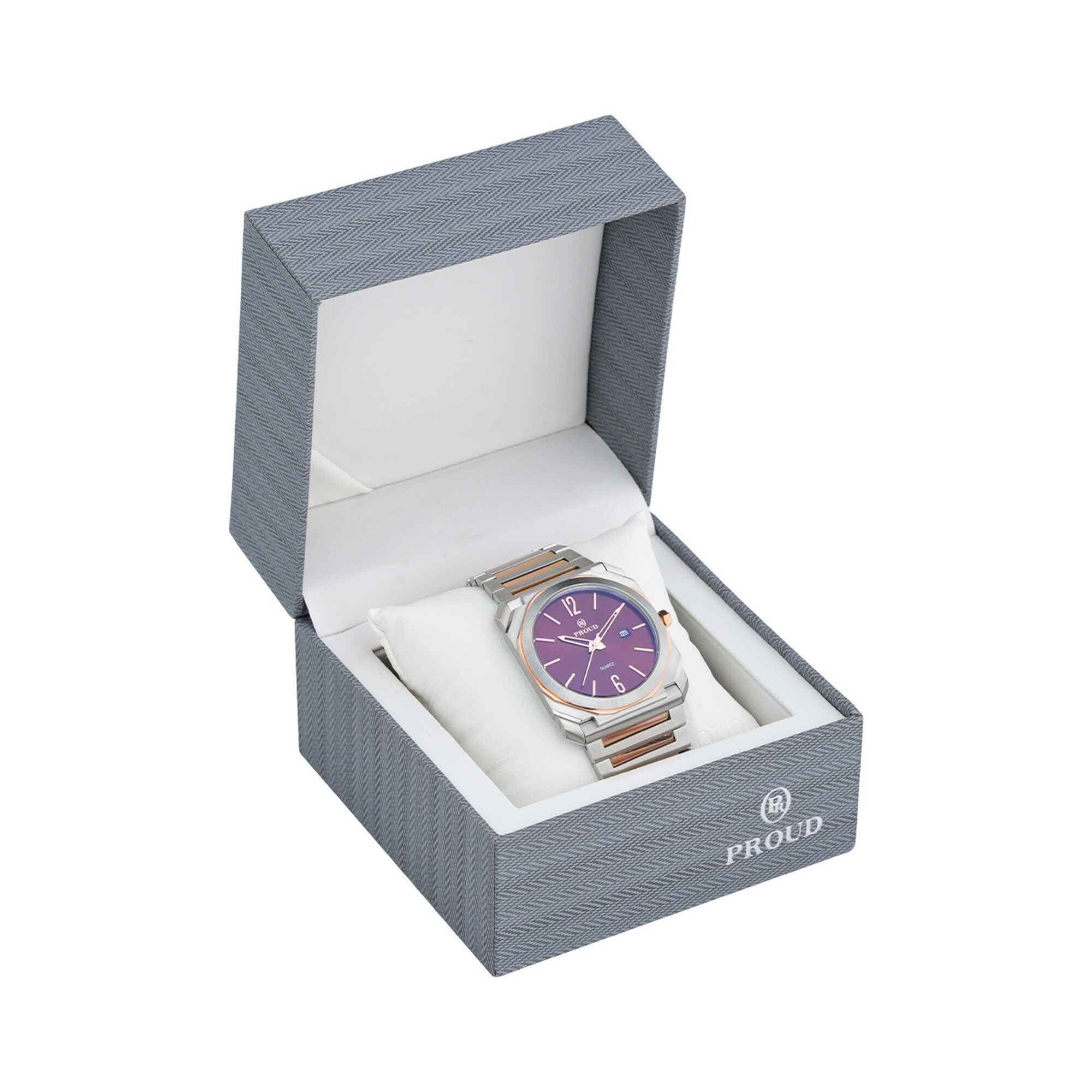 Proud Steel Watch Y23 (SM-21083-D)-SRG+Box