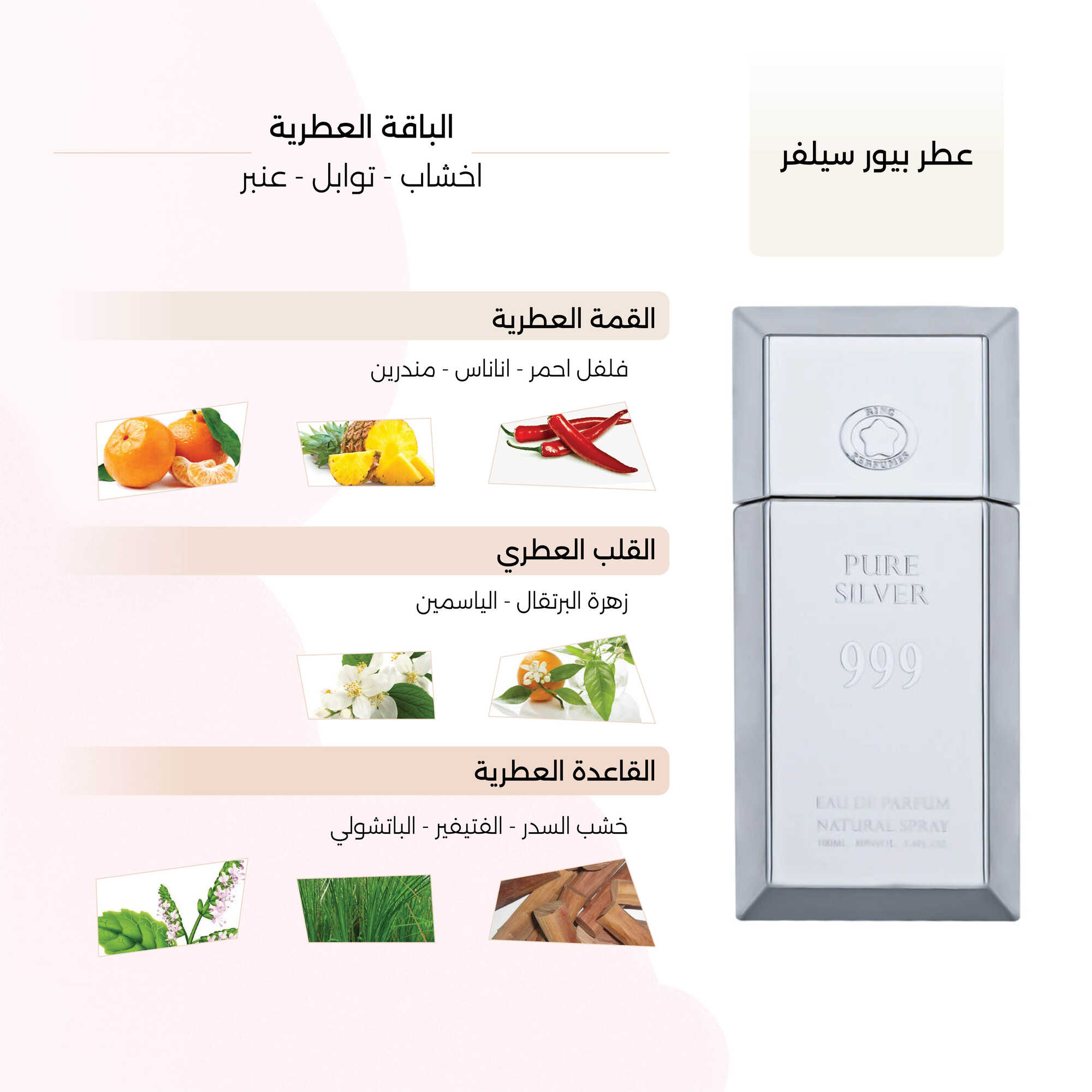عطر بيور سيلفر الرجالي من رينج