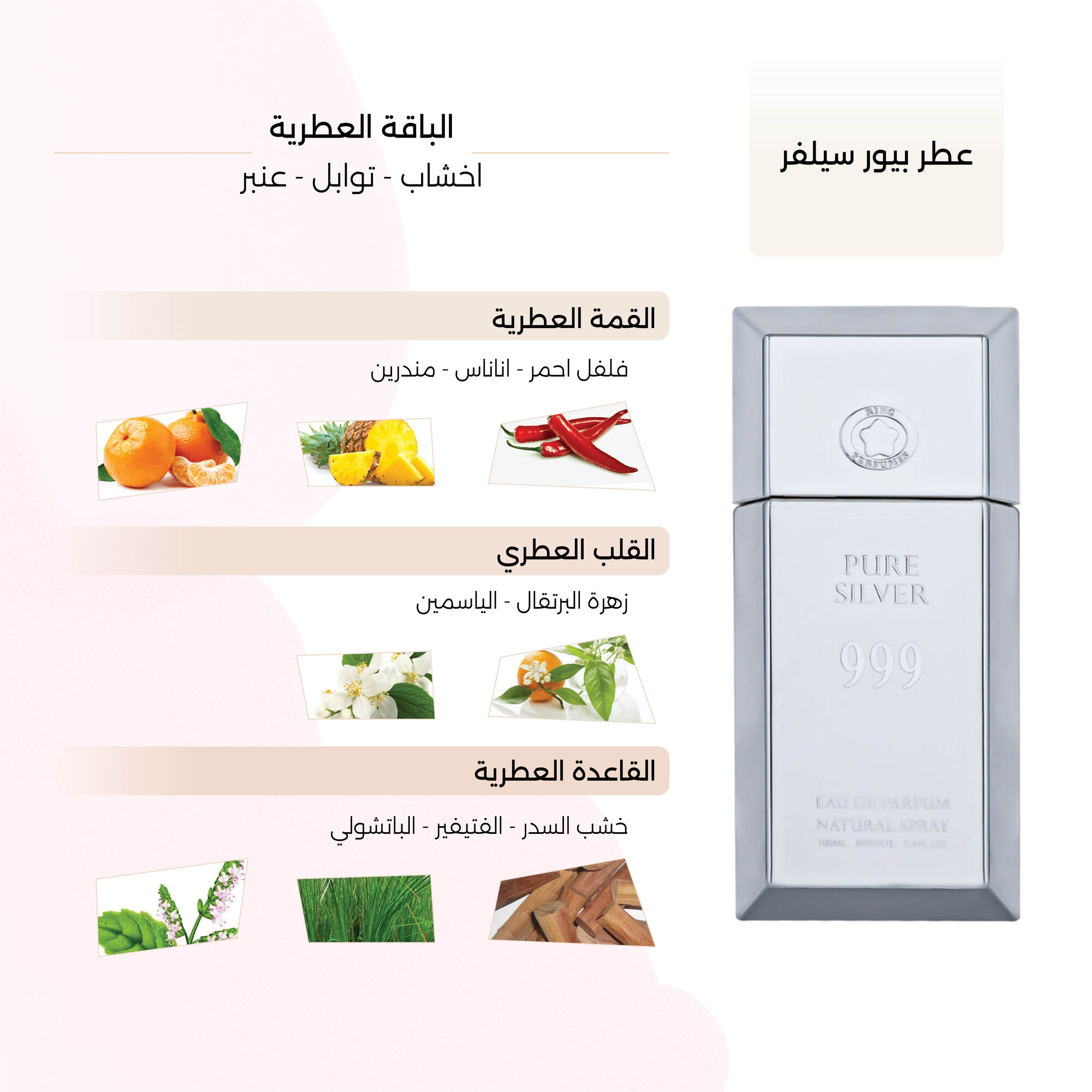 عطر بيور سيلفر الرجالي من رينج