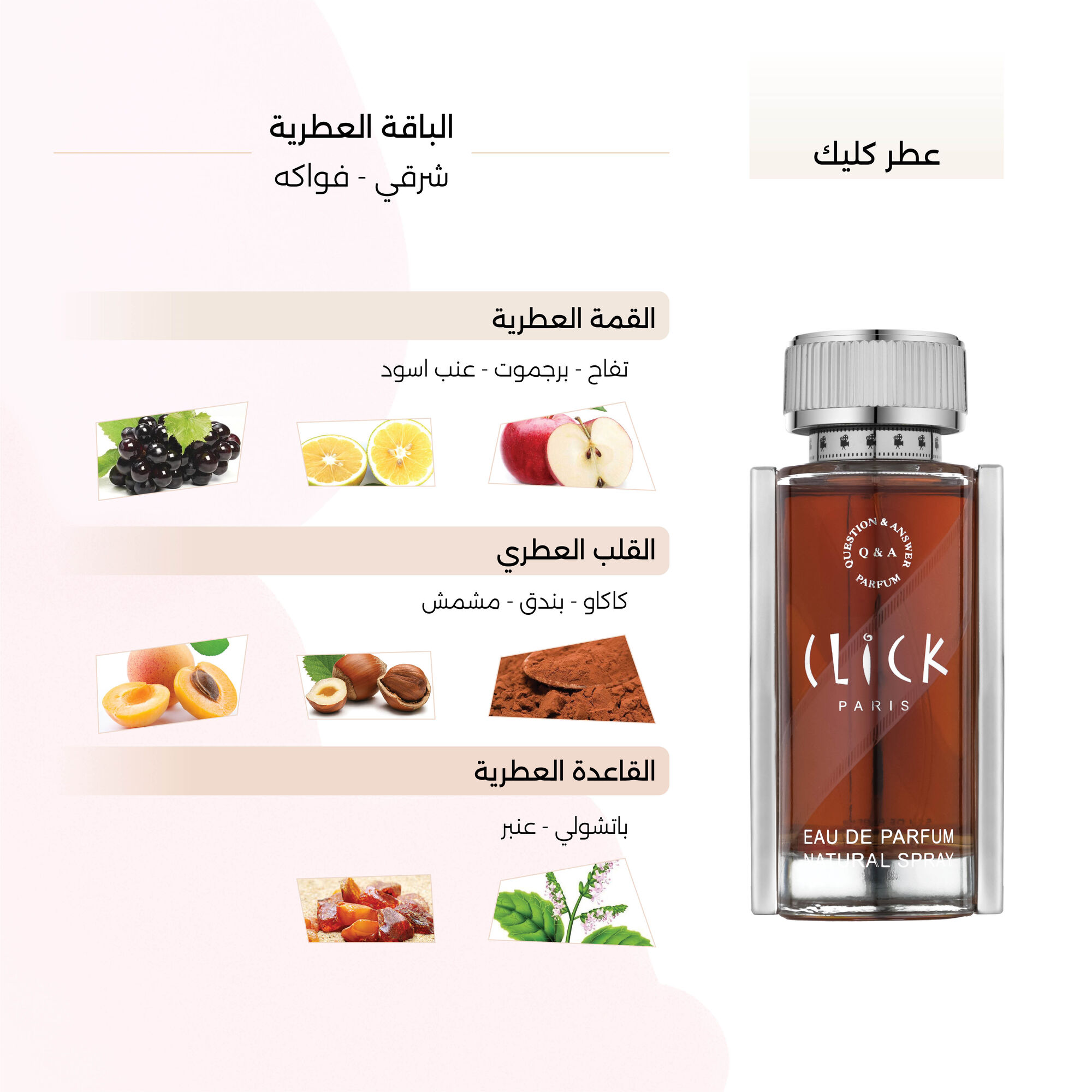 عطر كليك النسائي من كيو آند إيه.