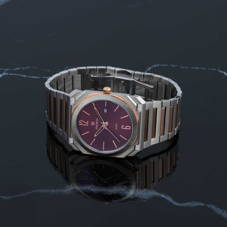 Proud Steel Watch Y23 (SM-21083-D)-SRG+Box