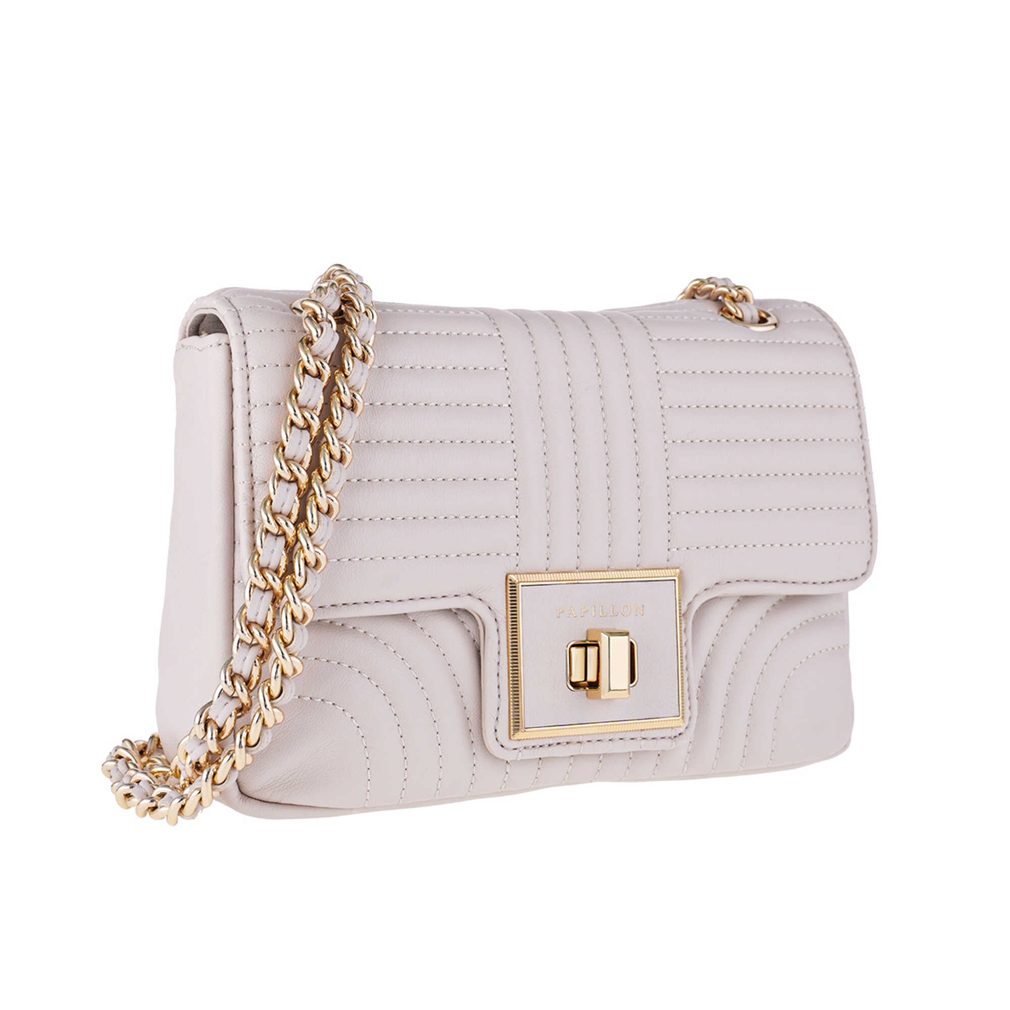 Papillon Shoulder Bag Beige- Women&rsquo;s bags - NOR-64759