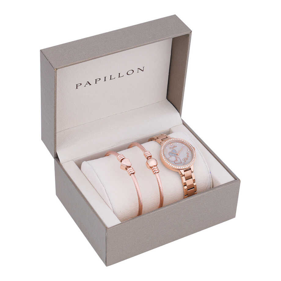 Papillon Accessories Gift Set Rose Gold 3 Pieces