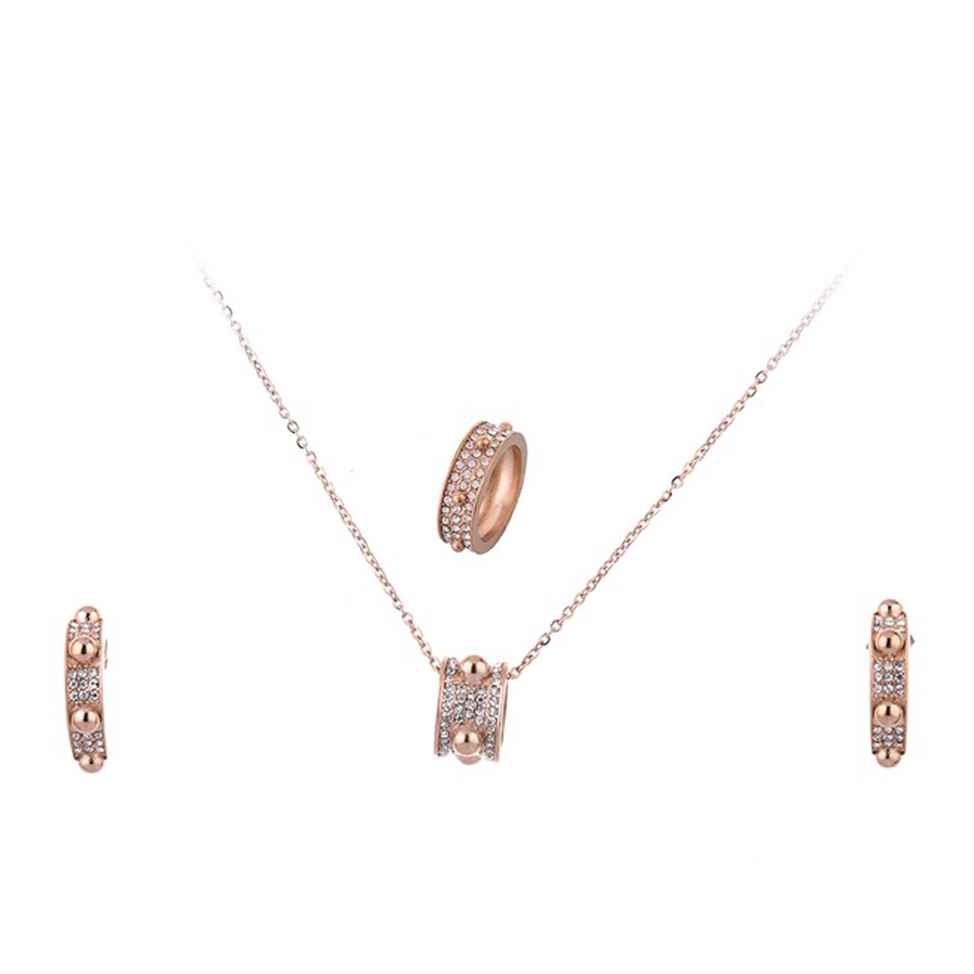 Papillon Accessories Gift Set Rose Gold 3 Pieces