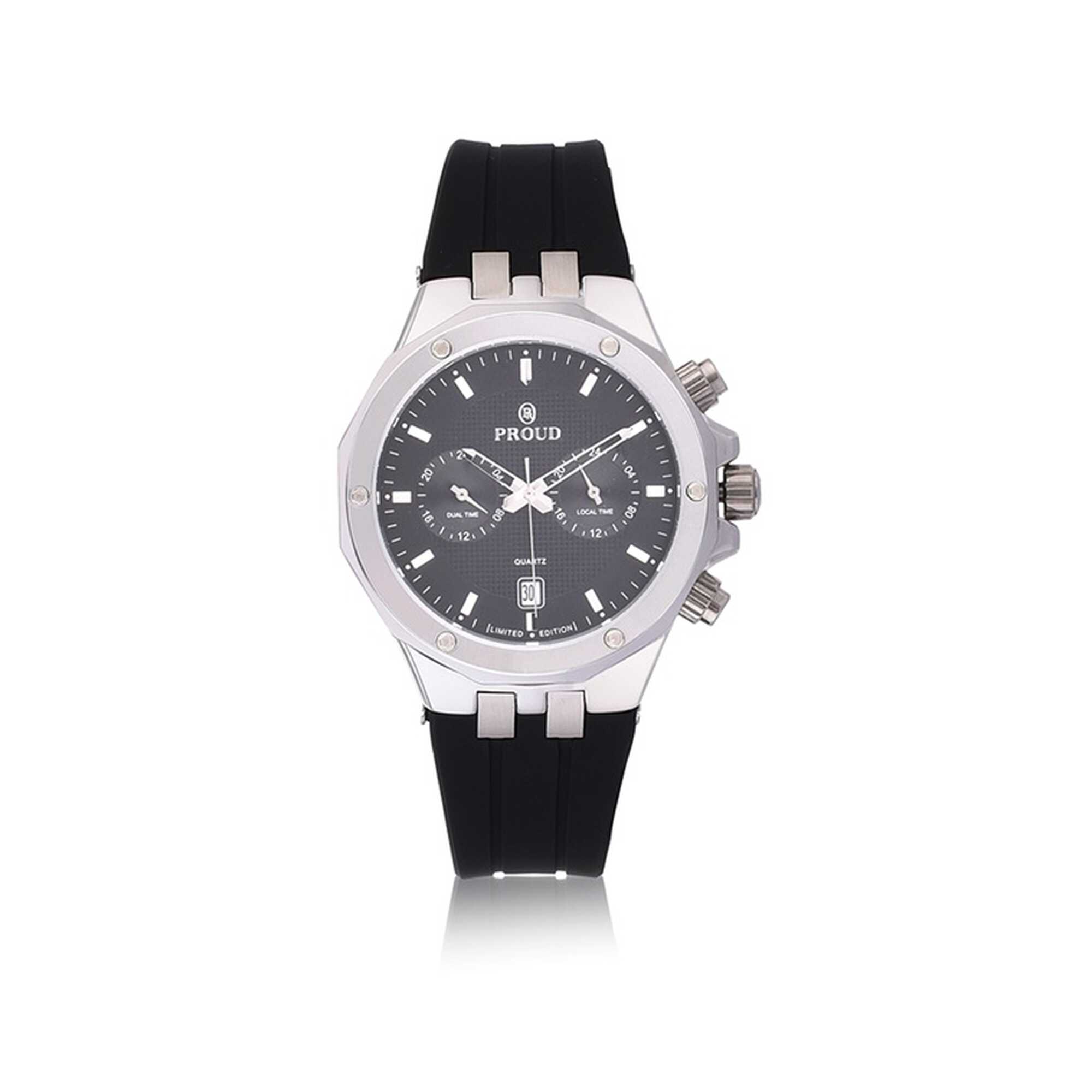 Proud Rubber Silver Men&rsquo;s Watch - STF-19PR002